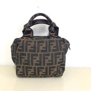 Fendi Black and Brown Monogram Duffel Bag